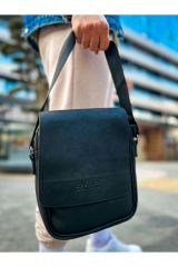 CNT009 - Cilt Deri Erkek Yan Omuz Çantası SIYAH