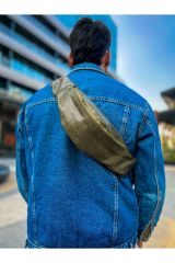 CNT010 - Cilt Deri Erkek Çapraz Çanta HAKI