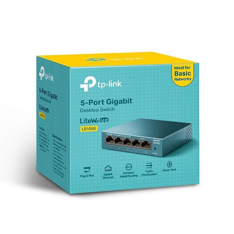 TpLınk Ls105G 5 Port Gıgabıt Metal Kasa Swıtch