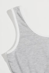 Kadın Gri Askılı Crop Top ve Şortlu Gecelik Takım