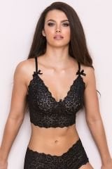 Kadın Siyah Şortlu Dantelli Bralet Takımı – Modern, Konforlu ve Günlük Kombinlere Uygun