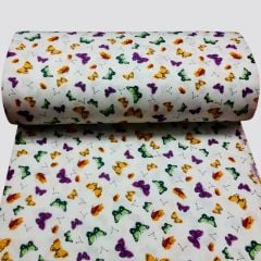 Butterfly Pattern Flannel Fabric