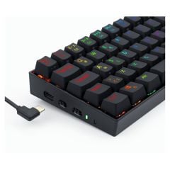 REDRAGON K530 DRACONIC PRO Q TR 60% KOMPAKT KABLOSUZ-BLUETOOTH 2.4G SWITCH MEKANİK KLAVYE SİYAH
