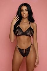 Kadın Siyah Dantelli Seksi Sütyen Takımı – Modern, Konforlu ve Günlük Kombinlere Uygun