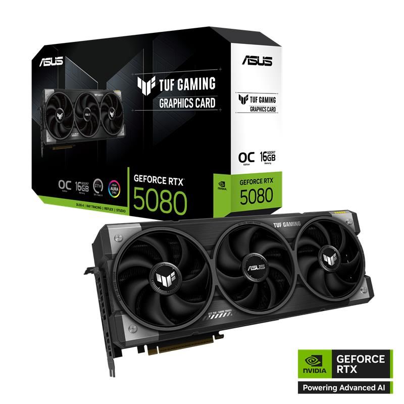 Asus Geforce TufRtx5080O16GGamıng 16Gb Gddr7 256Bıt 2Xhdmı 3Xdp Ekran Kartı