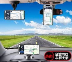 Araba Gösterge Üstüne Takılan 360 Oynar Başlıklı Telefon Tutucu