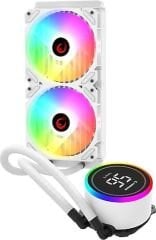 RAMPAGE HELIOS C15 (BEYAZ) SICAKLIK GÖSTERGELİ ARGB LED 240MM SIVI SOĞUTMA SISTEMI