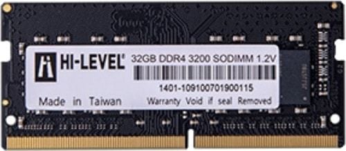 HI-LEVEL 32GB DDR4 3200Mhz (1X32GB) Notebook Ram HLV-SOPC25600D4-32G