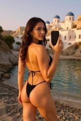 Kadın Siyah Yandan Bağlamalı Tangalı Üçgen Bikini Mayo Takımı – Modern, Konforlu ve Günlük Kombinlere Uygun