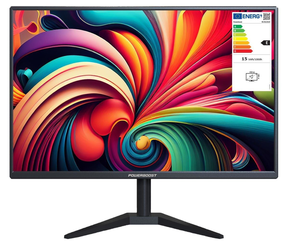 POWERBOOST 21.5 PB-M2155VH LED 5MS 75Hz VA Panel VGA+HDMI Slim-Frame Led Monitör Siyah