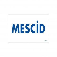 Mescid Uyarı Levhası 17,5x25 KOD:1771