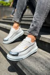 Ch041  Cbt Renaissance Erkek Ayakkabı Beyaz/Gumus