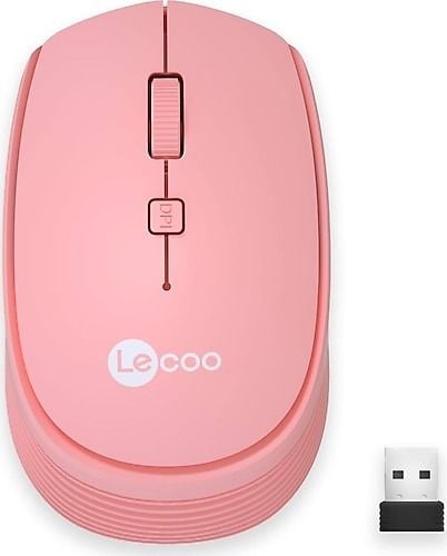 LENOVO LECOO WS202-P Kablosuz 1600DPI+4 Tuşlu Sessiz Pembe Mouse