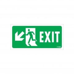 Exit Sol Aşağı Uyarı Levhası 17,5x25 KOD:958