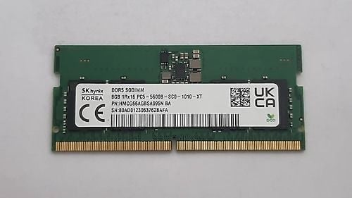 SK HYNIX 8GB DDR5 5600Mhz 1Rx16 CL40 Notebook Ram HMCG66AGBSA095N