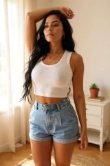 Kadın Beyaz Kare Yaka Crop Top Bluz – Şık, Rahat ve Kolay Kombinlenebilir