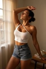 Kadın Beyaz Tek Omuzlu Çapraz Askılı Crop Top Büstiyer