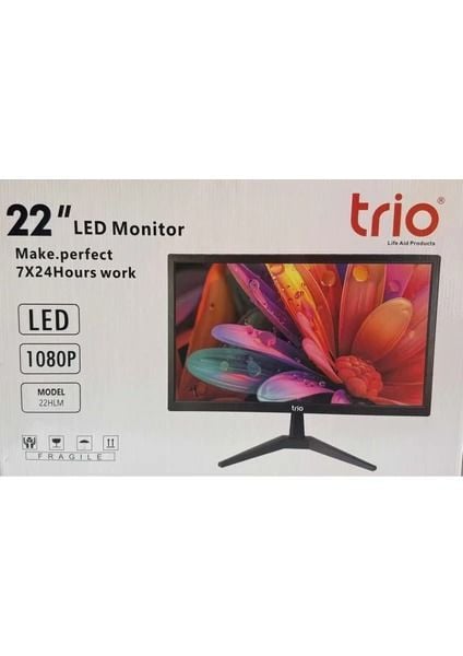 TRİO 22 TR-22WS 1080P VGA+HDMI Led Monitör (KARGO UCRETI ALICIYA AIT)