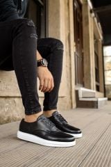 CH003 - DBT Classica Pelle Di Cuoio Erkek Ayakkabı SIYAH