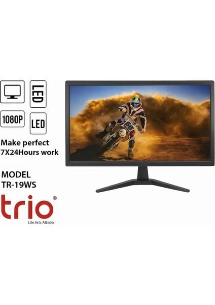 TRİO 19 TR-19WS 1080P VGA+HDMI Led Monitör (KARGO UCRETI ALICIYA AIT)
