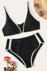 Kadın Siyah Pedli Yüksel Bel Sütyen Külot Takımı – Modern, Konforlu ve Günlük Kombinlere Uygun