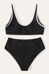 Kadın Siyah Pedli Yüksel Bel Sütyen Külot Takımı – Modern, Konforlu ve Günlük Kombinlere Uygun