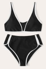 Kadın Siyah Pedli Yüksel Bel Sütyen Külot Takımı – Modern, Konforlu ve Günlük Kombinlere Uygun