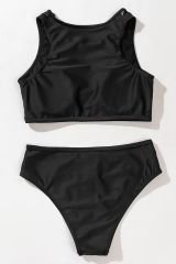 Kadın Siyah Tül Detaylı Yüksek Bel Sütyen Takımı – Modern, Konforlu ve Günlük Kombinlere Uygun