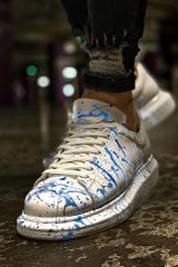 Ch254  Cbt Pittura Erkek Ayakkabı 416 Mavı Püskürtme