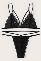 Kadın Siyah Dantel Sütyen Külot Takımı – Modern, Konforlu ve Günlük Kombinlere Uygun