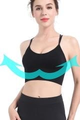 Kadın Siyah Çarpraz İpli Spor Büstiyer – Modern ve Şık Tasarım