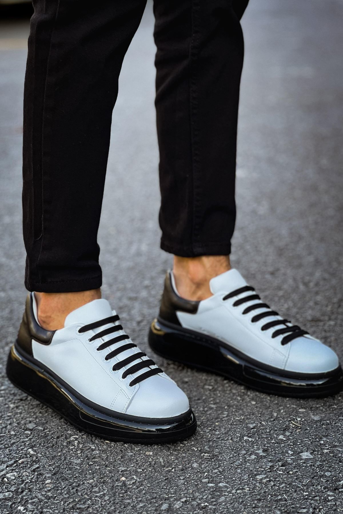 Ch295  Cst Sollıevo Erkek Ayakkabı Beyaz/Sıyah