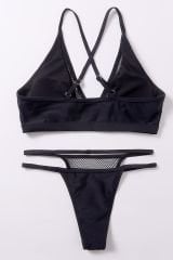 Kadın Siyah File Detaylı Iç Çamaşır Takımı – Modern, Konforlu ve Günlük Kombinlere Uygun