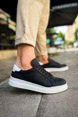 Ch979  Santoni Gbt Spor Erkek Ayakkabı Sıyah/Beyaz