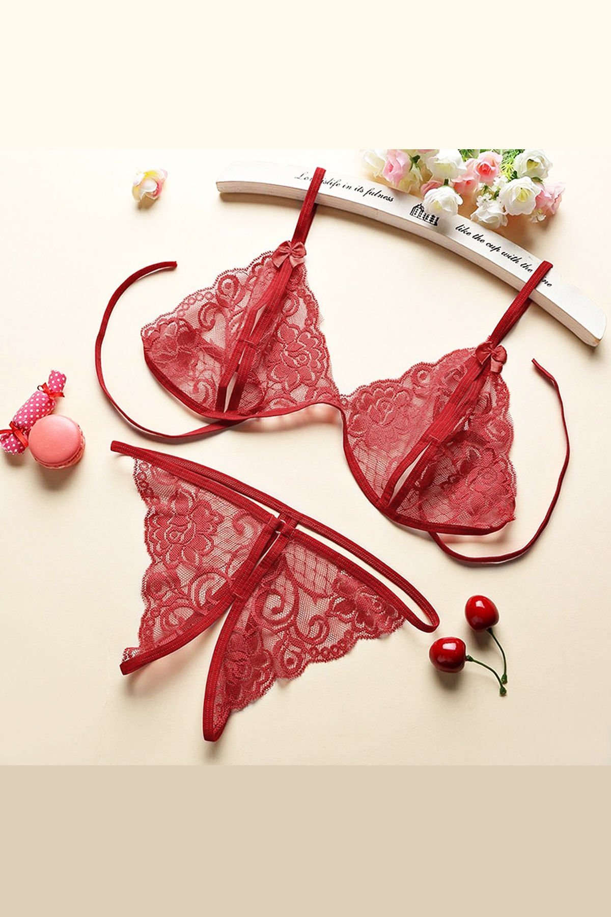 Kadın Bordo Dantelli Sütyen Külot Takımı – Modern, Konforlu ve Günlük Kombinlere Uygun