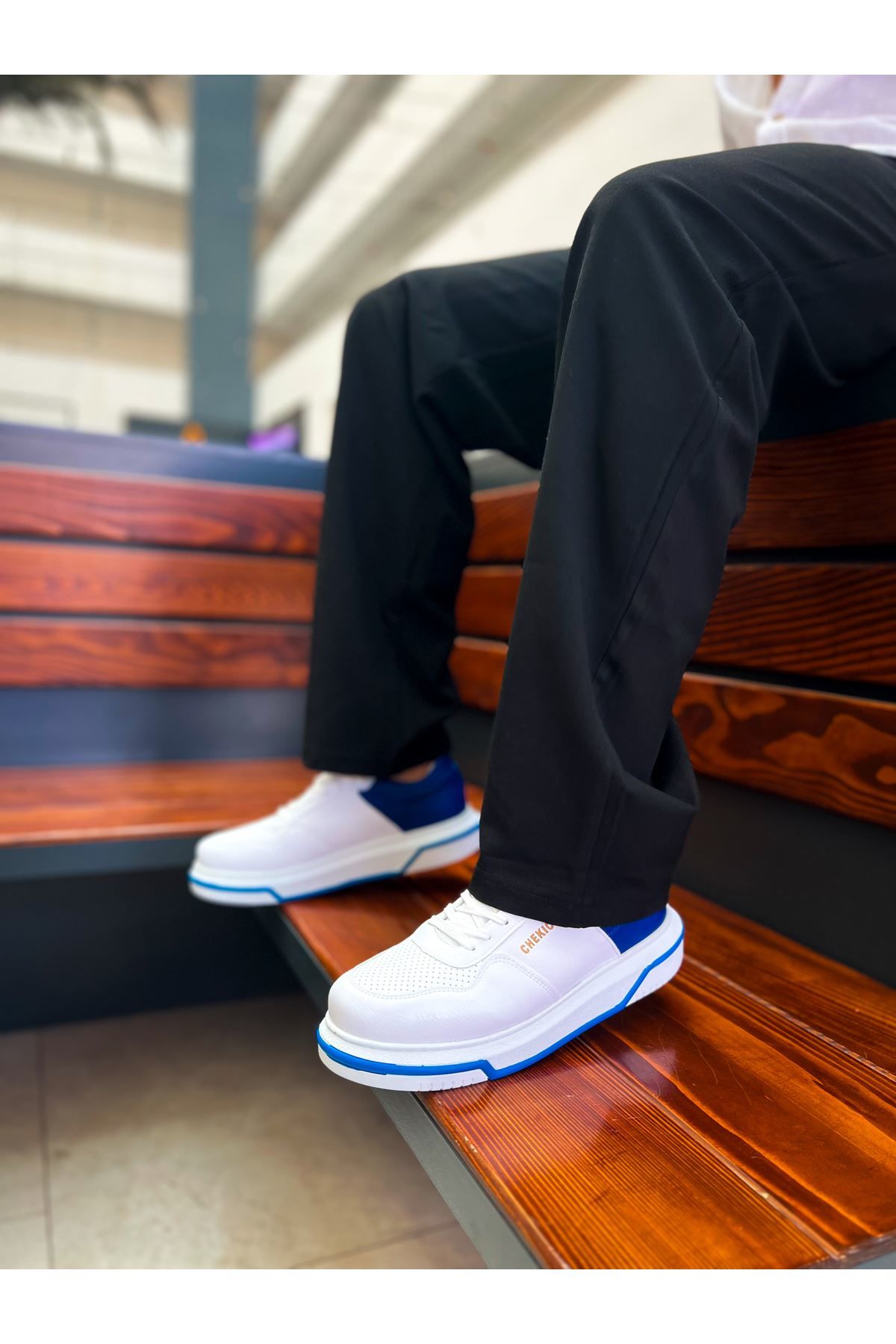 CH075 - CBT Signature Erkek Ayakkabı BEYAZ / SAX MAVI