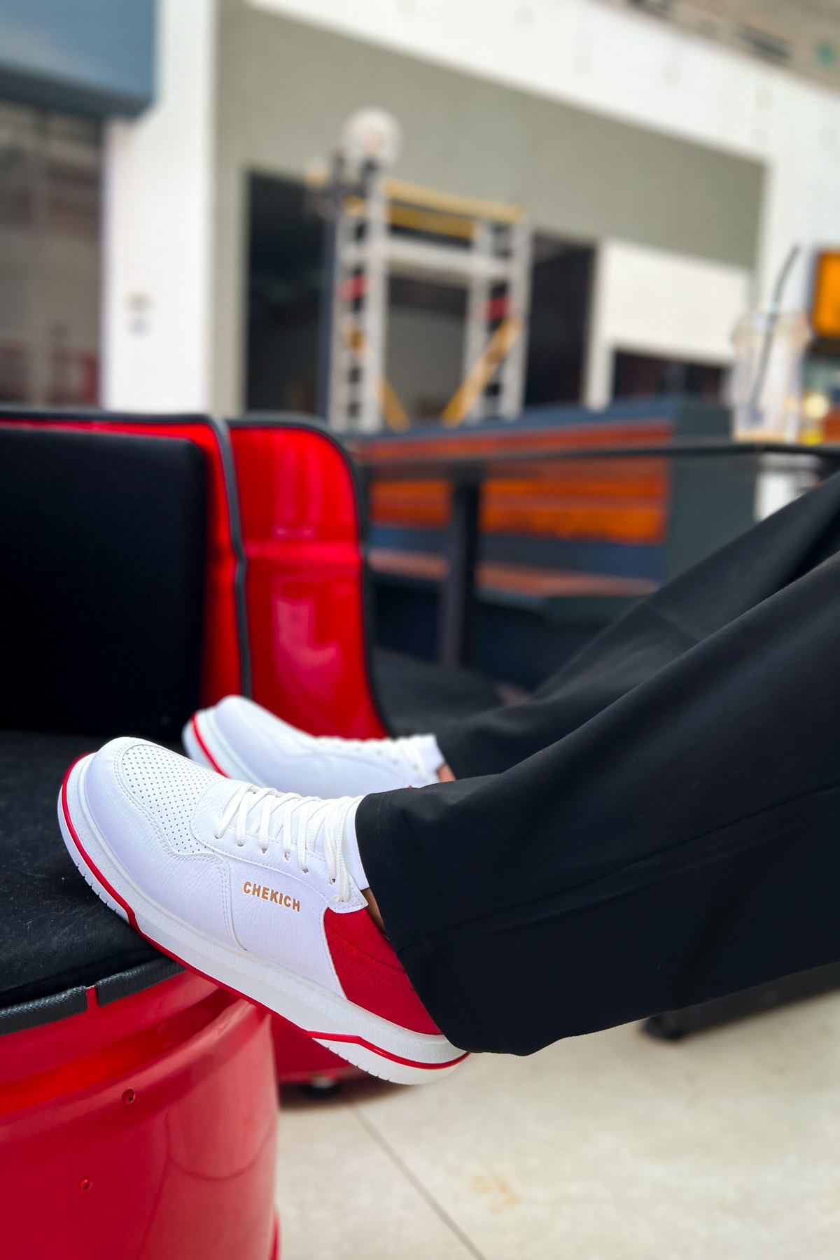 CH075 - CBT Signature Erkek Ayakkabı BEYAZ/KIRMIZI