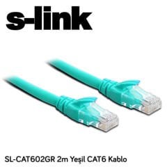 S-LINK SL-CAT602GR Cat6 Utp ( 2 Metre ) Yeşil Patch Kablo