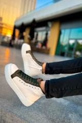 CH167 - GBT Blazer Erkek Bot BEYAZ / HAKI