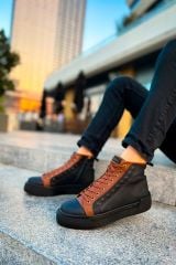 CH167 - GST Blazer Erkek Bot SIYAH/TABA