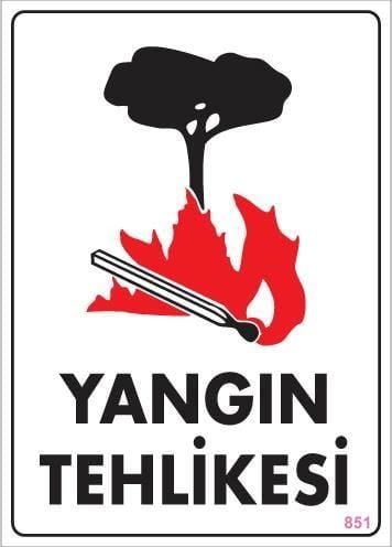 Yangın Tehlikesi Uyarı Levhası 25x35 KOD:851