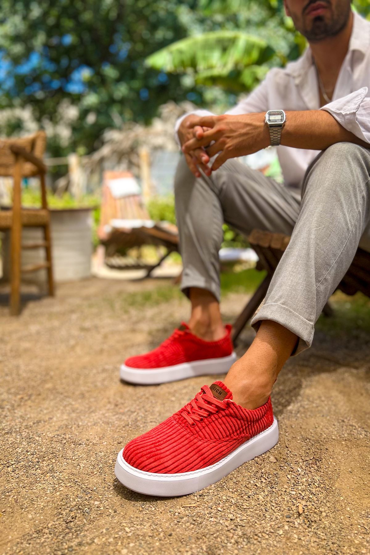 CH173 - KBT Velluto Erkek Ayakkabı KIRMIZI