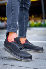 CH181 - RRT İpekyol  Erkek Ayakkabı SIYAH - KIRMIZI