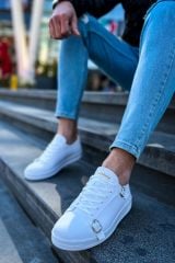 CH191 - CBT Side Buckle Erkek Ayakkabı BEYAZ