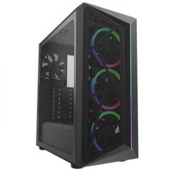 Cooler Master CMP510 TG 650W 80+ Mesh Panel Siyah ARGB 3x120MM FANLI Mid-Tower Kasa