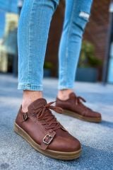 CH191 - CKT Side Buckle Erkek Ayakkabı TABA