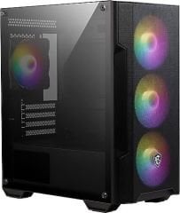 MSI MAG Forge M100A 600W 80+ Akrilik yan panel 3x120mm 1x120mm Auto RGB Fan mATX Gaming Bilgisayar Kasası