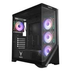 VENTO VG4202FLA 750W 80+ Bronze CAM ÖN-YAN PANEL SIYAH 4X12CM ADRESLENEBİLİR ARGB GAMING ATX KASA
