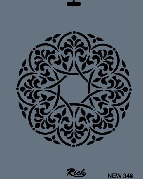 Rich New Seri N-346 Stencil 35x25 cm