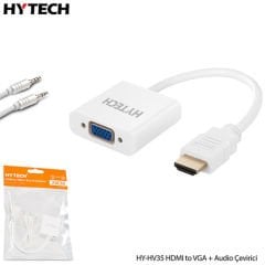 HYTECH HY-HV35 HDMI to VGA Audio ÇEVIRICI ADAPTÖR